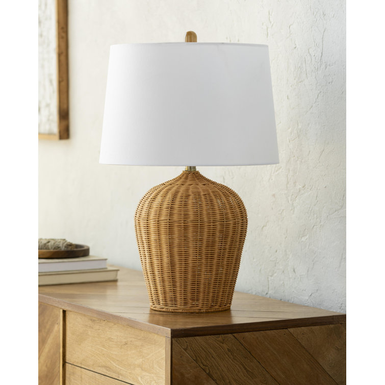 Bay Isle Home Alandrea Wicker/Rattan Table Lamp Wayfair Canada